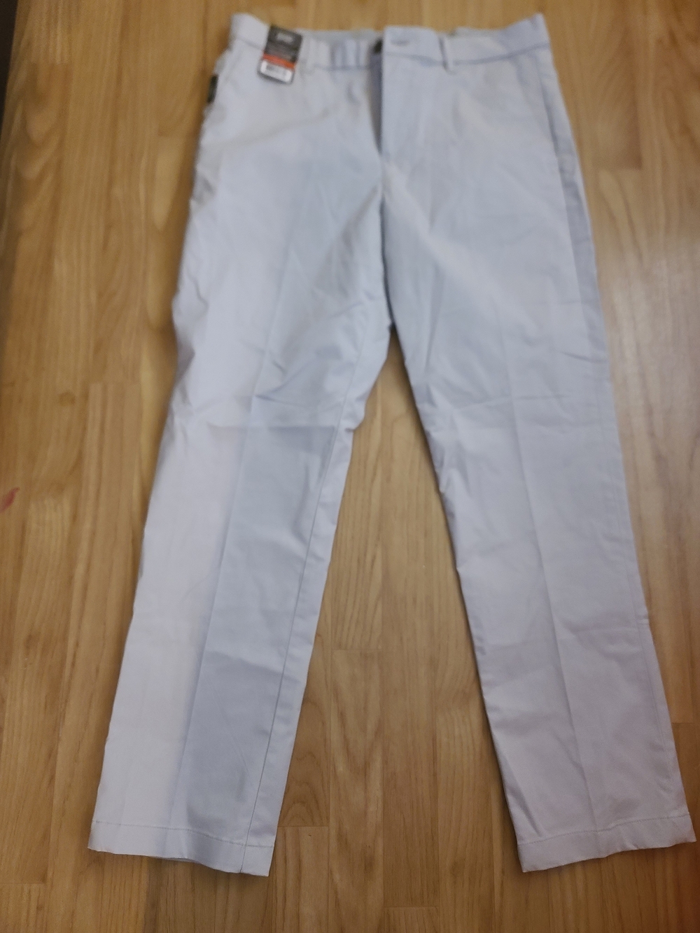 Men's Light Gray Chino Pants – Slim Straight Fit